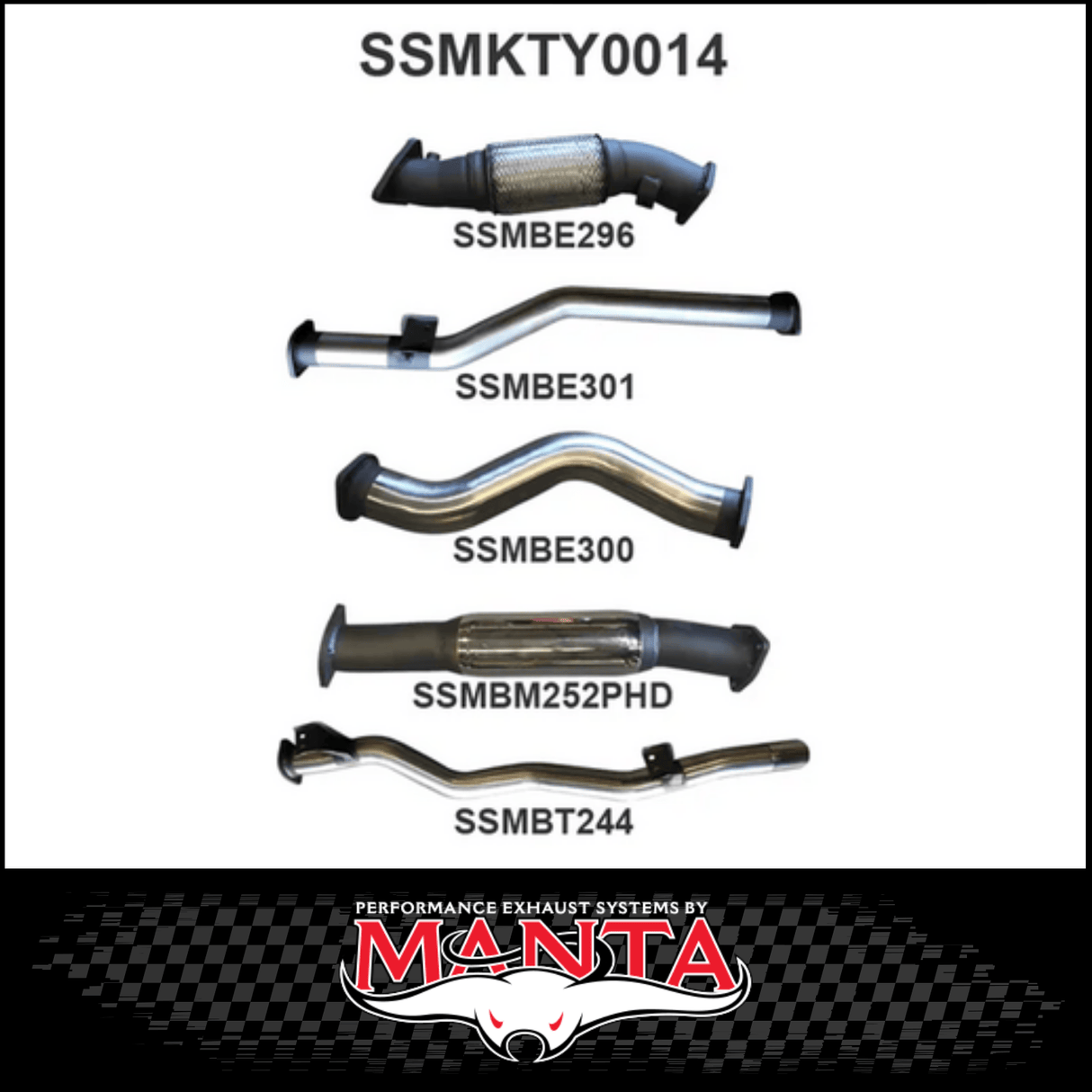 MANTA 3" STAINLESS STEEL TURBO BACK EXHAUST SYSTEM FITS TOYOTA LANDCRUISER VDJ79R 4.5L V8 DUAL CAB 2012-2016