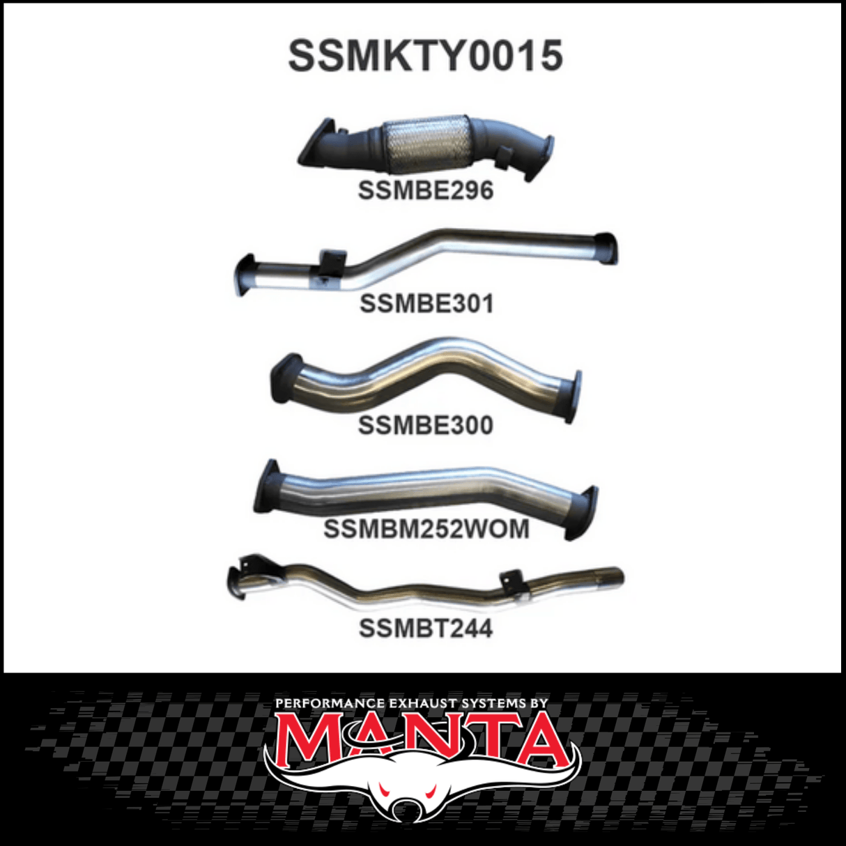 MANTA 3" STAINLESS STEEL TURBO BACK EXHAUST SYSTEM FITS TOYOTA LANDCRUISER VDJ79R 4.5L V8 DUAL CAB 2012-2016