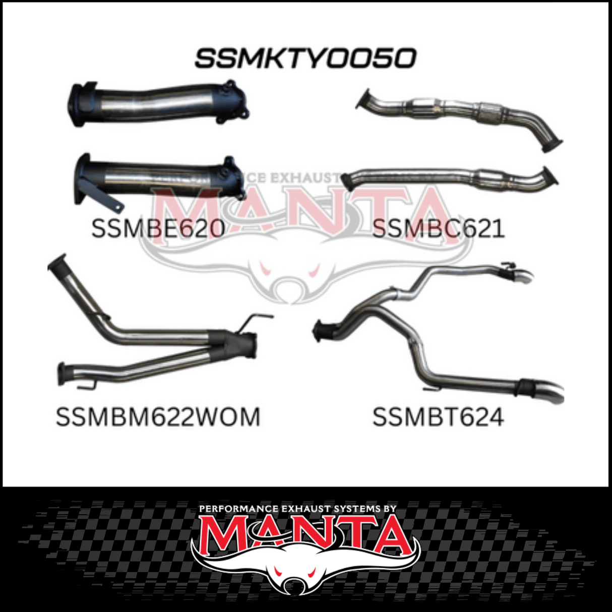 MANTA 3" TWIN TURBO BACK EXHAUST SYSTEM (L & R EXIT) FITS TOYOTA LANDCRUISER VDJ200R 2007-2015