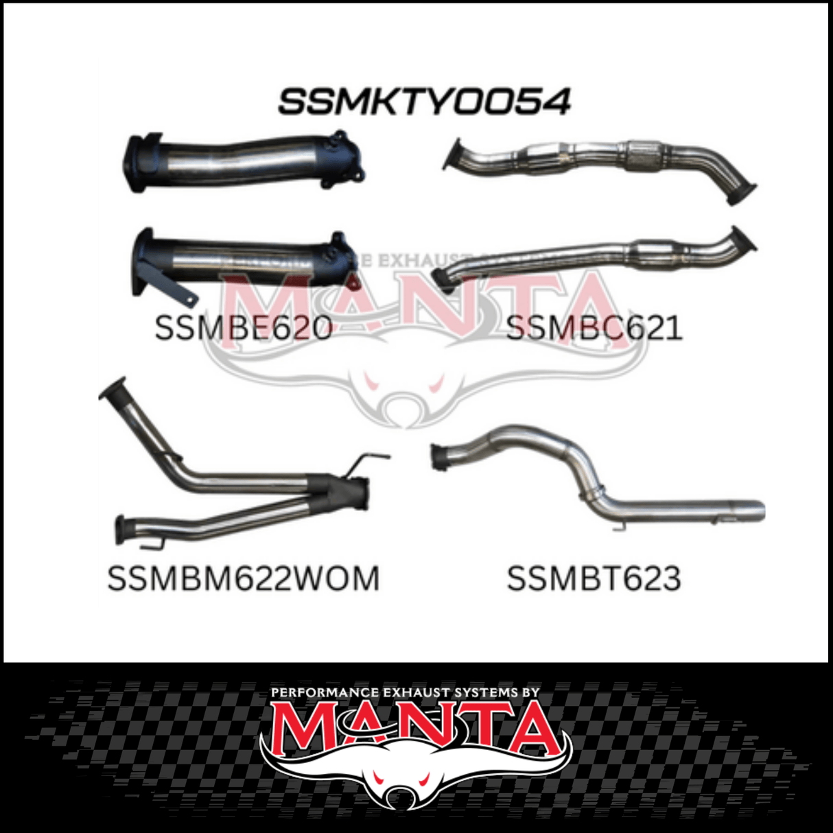 MANTA 3" TWIN INTO SINGLE 4" STAINLESS STEEL TURBO BACK EXHAUST SYSTEM FITS TOYOTA LANDCRUISER VDJ200R 2007-2015