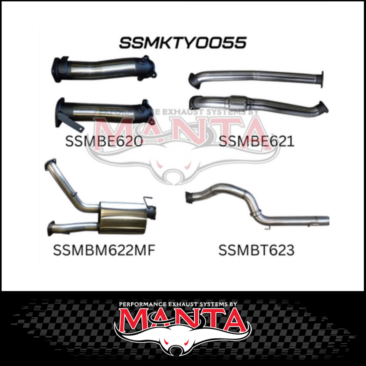 MANTA 3" TWIN INTO SINGLE 4" STAINLESS STEEL TURBO BACK EXHAUST SYSTEM FITS TOYOTA LANDCRUISER VDJ200R 2007-2015