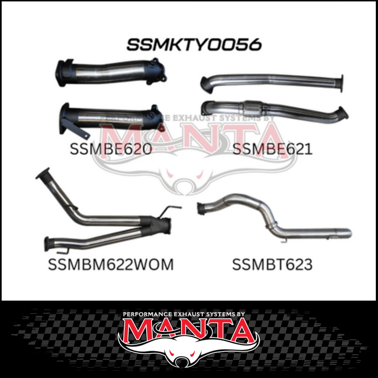 MANTA 3" TWIN INTO SINGLE 4" STAINLESS STEEL TURBO BACK EXHAUST SYSTEM FITS TOYOTA LANDCRUISER VDJ200R 2007-2015
