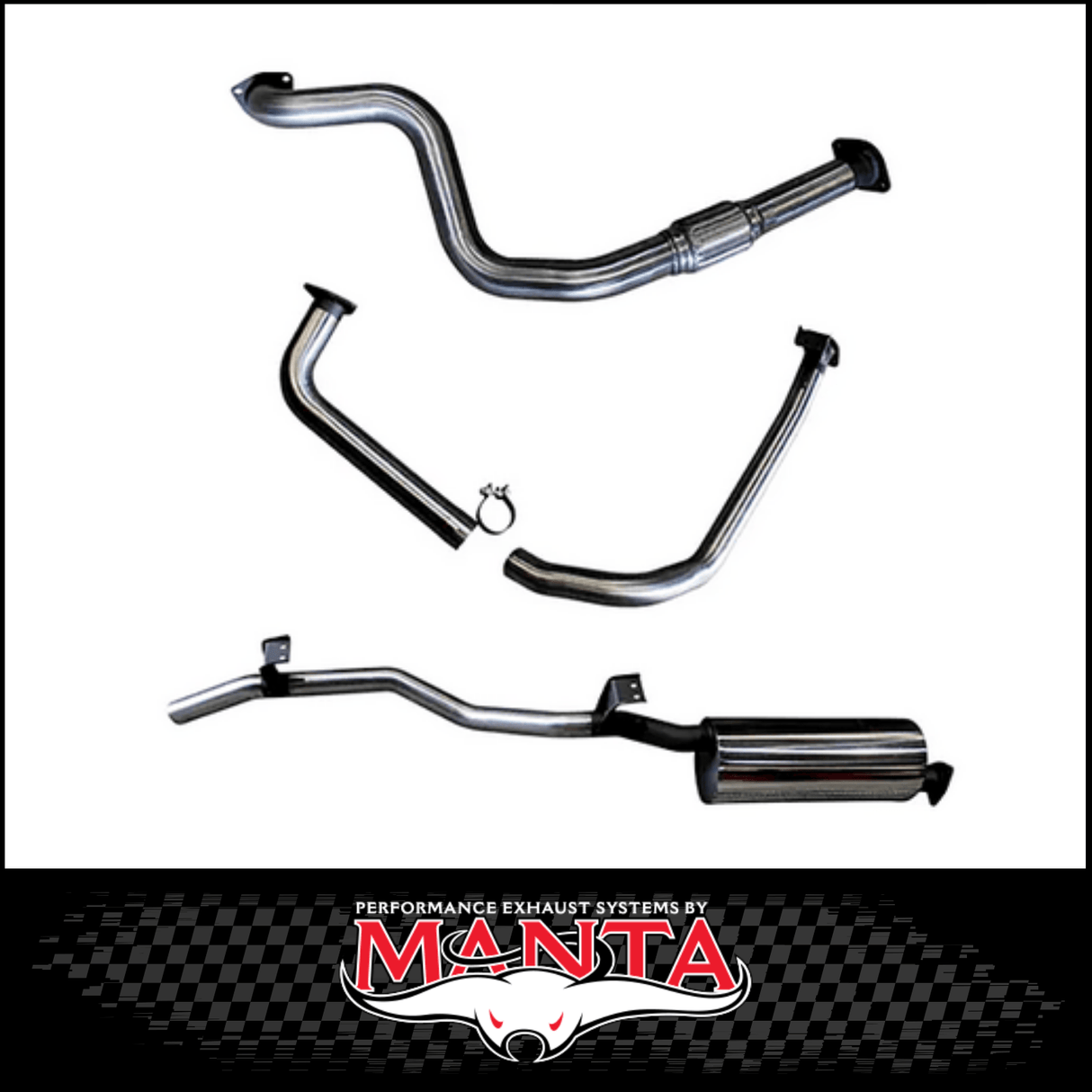 MANTA STAINLESS STEEL MANIFOLD BACK EXHAUST SYSTEM FITS TOYOTA LANDCRUISER HZJ75R 4.2L 1HZ 1990-1999 (SSMKTY0069)