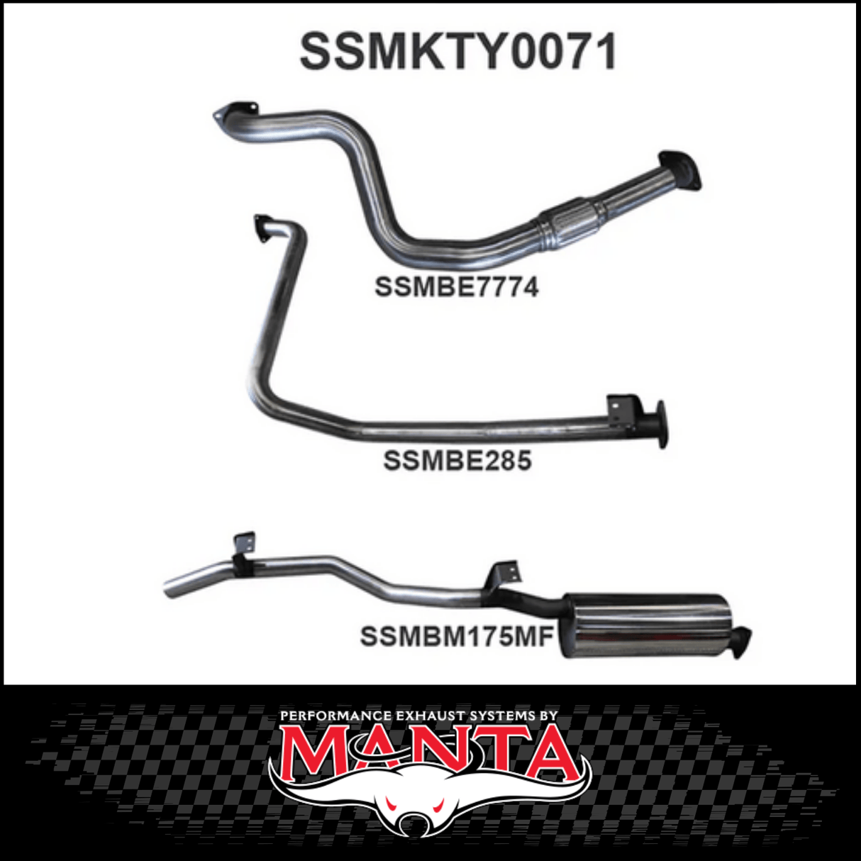MANTA MANIFOLD BACK 2.5" EXHAUST SYSTEM FITS TOYOTA LANDCRUISER HZJ79R 4.2L 1HZ 1999-2007 (SSMKTY0071)
