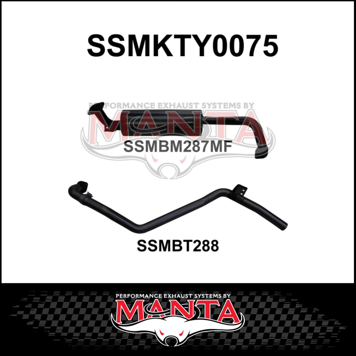 MANTA 2.5" STAINLESS STEEL ENGINE PIPE BACK EXHAUST SYSTEM FITS TOYOTA LANDCRUISER HZJ80R 4.2L 1HZ DIESEL 1990-1997 (SSMKTY0075)