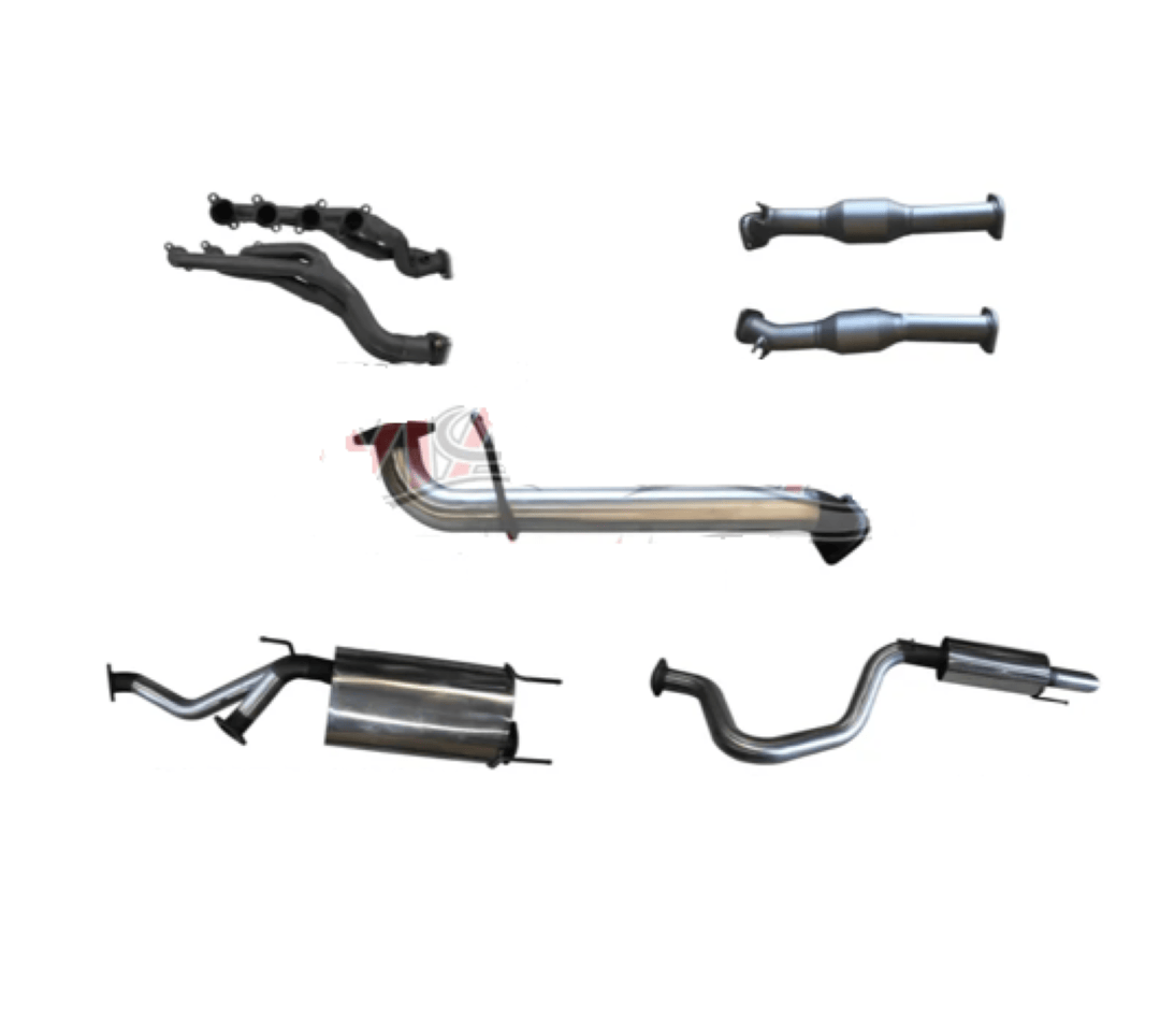 MANTA EXTRACTORS, CATS & 3" CAT BACK EXHAUST SYSTEM WITH CENTRE & REAR MUFFLER FITS TOYOTA LANDCRUISER UZJ100R 1998-2007 (SSMKTY0077)