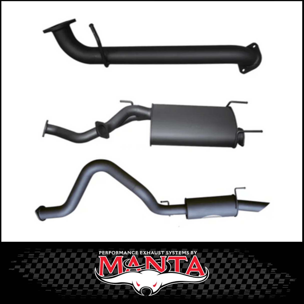 MANTA 3" STAINLESS STEEL CAT BACK EXHAUST SYSTEM WITH CENTRE & REAR MUFFLER FITS TOYOTA LANDCRUISER UZJ100R 1998-2007 (SSMKTY0078)