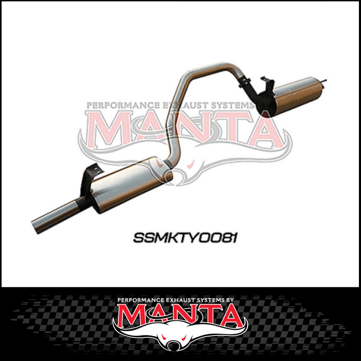 MANTA 2.5" ENGINE PIPE BACK EXHAUST SYSTEM FITS TOYOTA LANDCRUISER HZJ105R 4.2L 1HZ 1998-2007