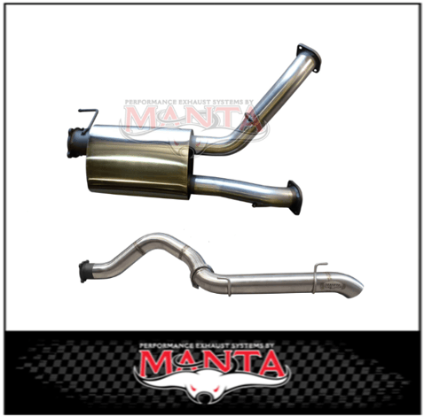 MANTA 3" TWIN INTO 4" DPF BACK EXHAUST WITH MUFFLER FITS TOYOTA LANDCRUISER VDJ200R 2015-2021