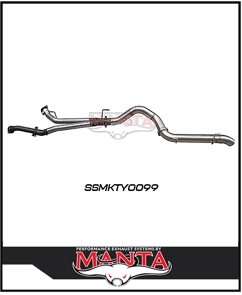 MANTA 3" TWIN INTO 4" DPF BACK EXHAUST FITS TOYOTA LANDCRUISER VDJ200R 2015-2021