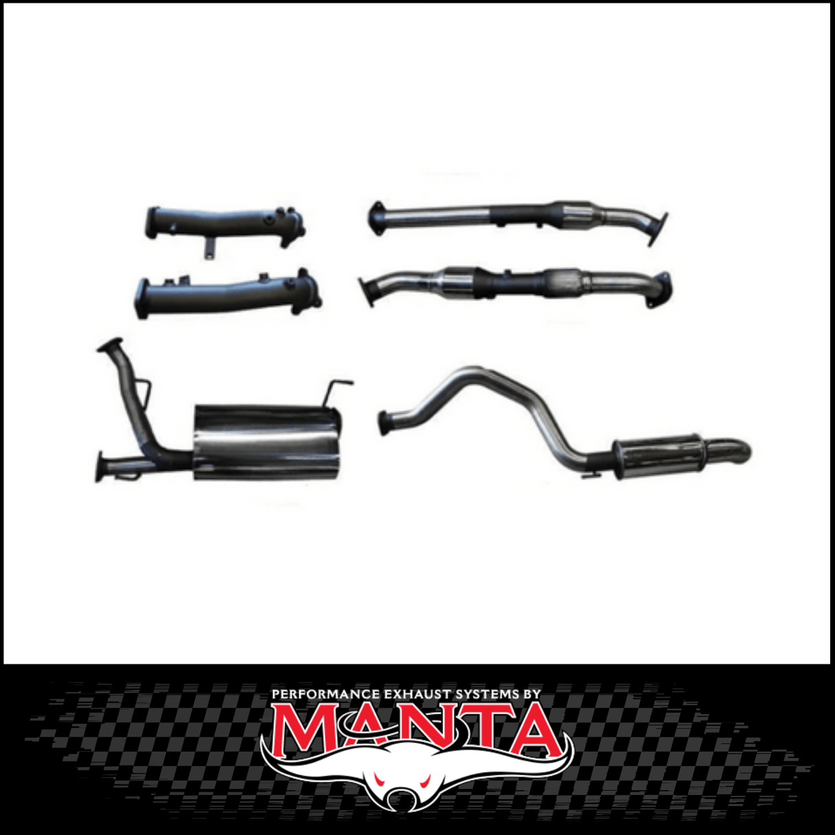 MANTA 2.5" TWIN INTO 3" STAINLESS STEEL TURBO BACK EXHAUST SYSTEM FITS TOYOTA LANDCRUISER VDJ200R 4.5L V8 2015-2021