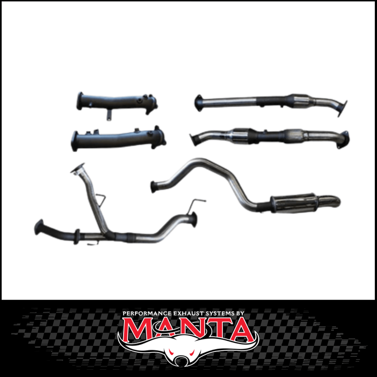 MANTA 2.5" TWIN INTO 3" STAINLESS STEEL TURBO BACK EXHAUST SYSTEM FITS TOYOTA LANDCRUISER VDJ200R 4.5L V8 2015-2021