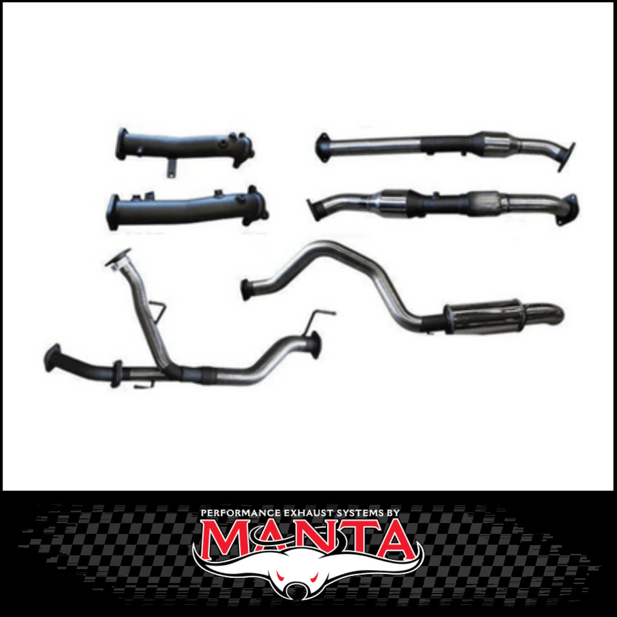 MANTA 2.5" TWIN INTO 3" STAINLESS STEEL TURBO BACK EXHAUST SYSTEM FITS TOYOTA LANDCRUISER VDJ200R 4.5L V8 2015-2021