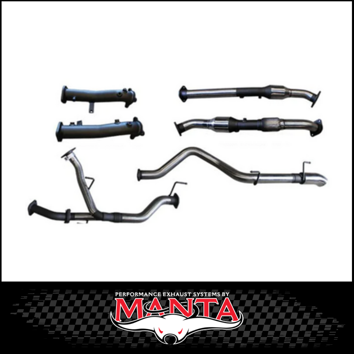 MANTA 2.5" TWIN INTO 3" STAINLESS STEEL TURBO BACK EXHAUST SYSTEM FITS TOYOTA LANDCRUISER VDJ200R 4.5L V8 2015-2021
