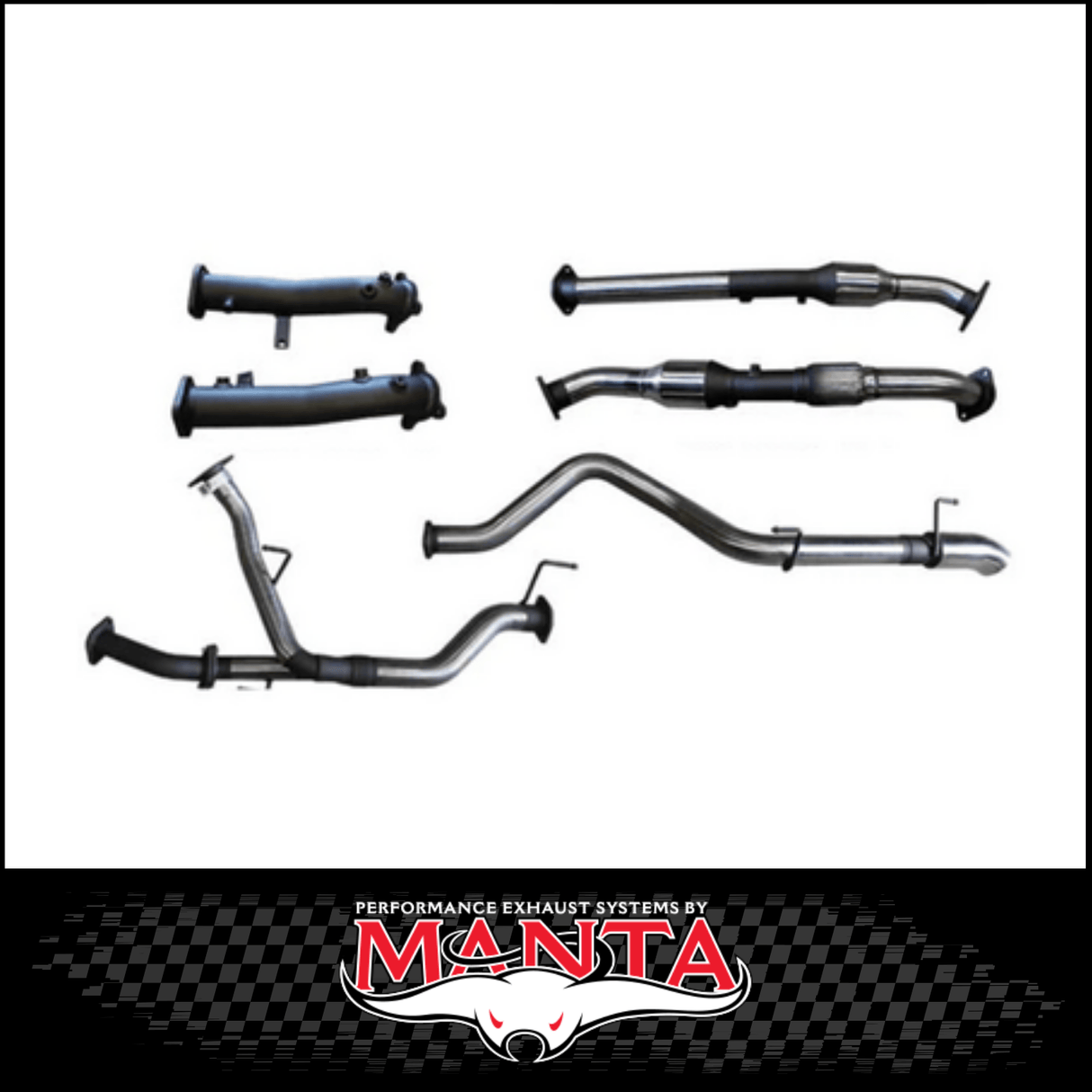 MANTA 2.5" TWIN INTO 3" STAINLESS STEEL TURBO BACK EXHAUST SYSTEM FITS TOYOTA LANDCRUISER VDJ200R 4.5L V8 2015-2021