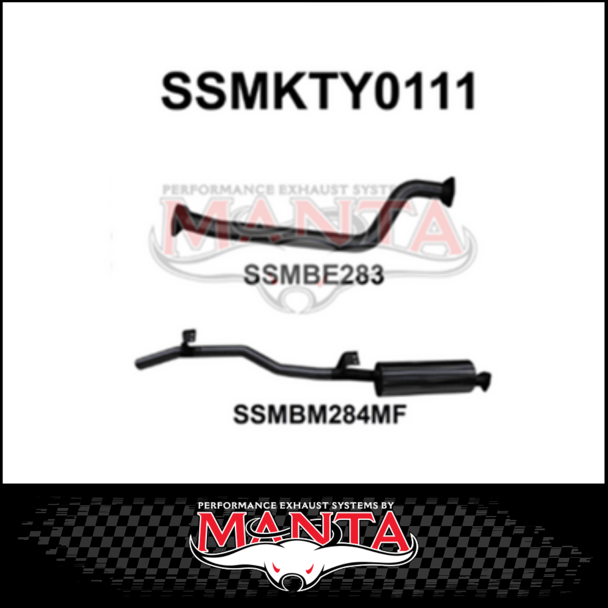 MANTA 2.5" ENGINE PIPE BACK EXHAUST SYSTEM FITS TOYOTA LANDCRUISER HJ75R 4.0L 2H 1984-1990