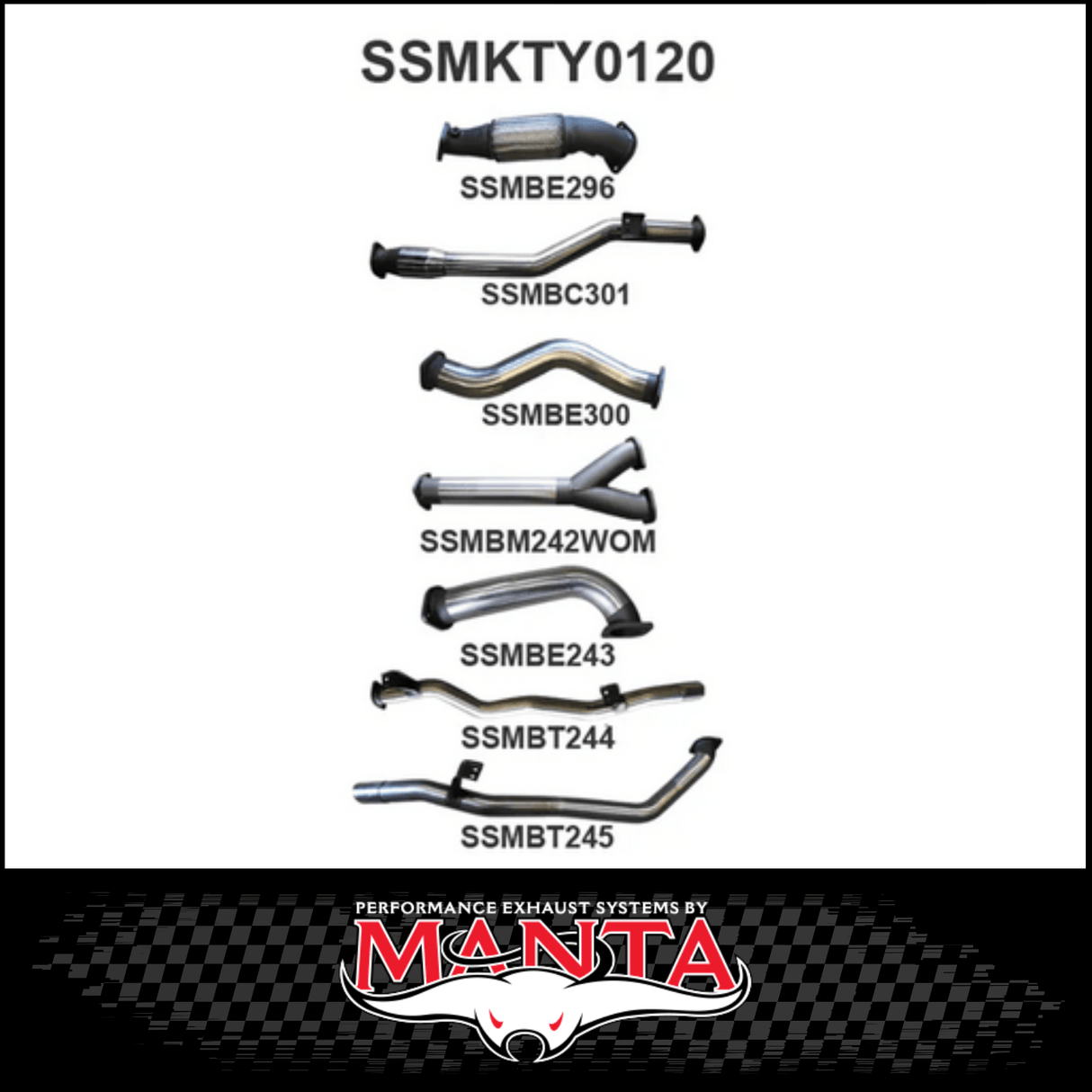 MANTA 3" TWIN TURBO BACK EXHAUST SYSTEM FITS TOYOTA LANDCRUISER VDJ79R 4.5L V8 DUAL CAB 2012-2016