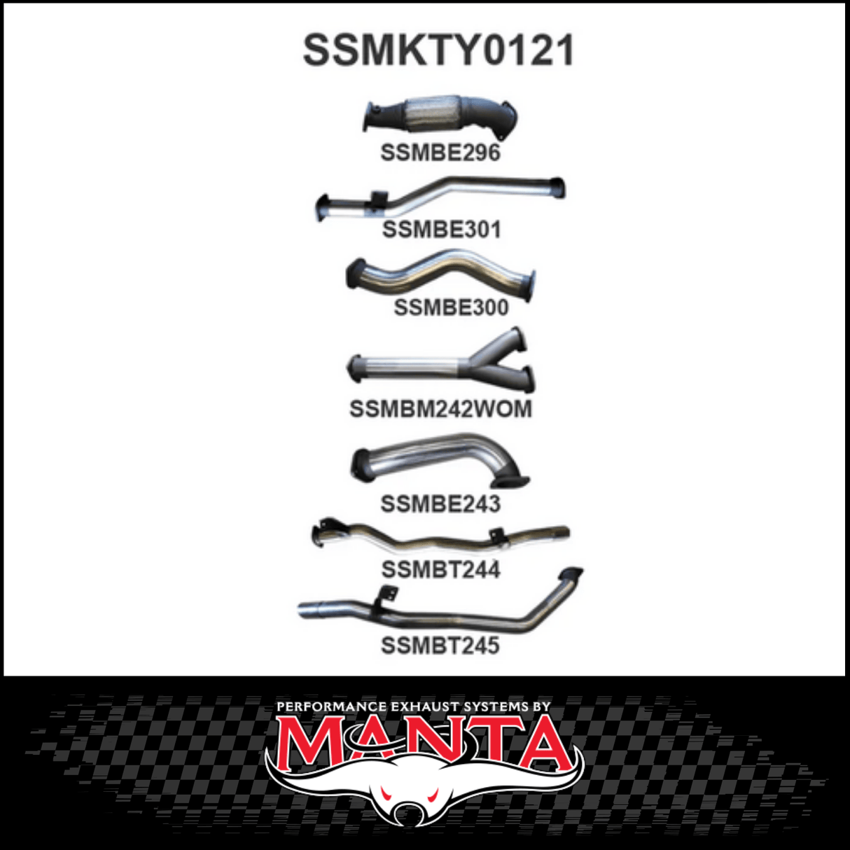 MANTA 3" TWIN TURBO BACK EXHAUST SYSTEM FITS TOYOTA LANDCRUISER VDJ79R 4.5L V8 DUAL CAB 2012-2016