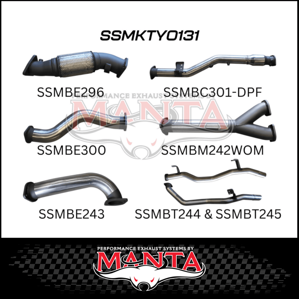 MANTA TWIN 3" TURBO BACK EXHAUST SYSTEM (DPF DELETE) FITS TOYOTA LANDCRUISER VDJ79R 4.5L V8 2016-2025
