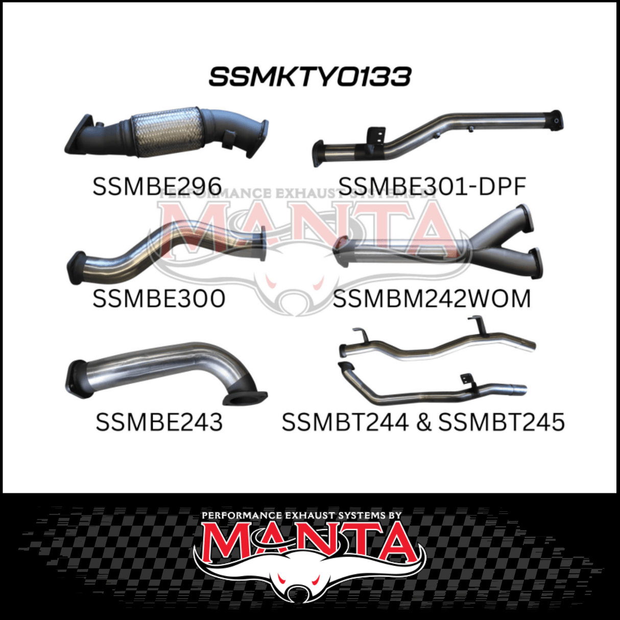 MANTA TWIN 3" TURBO BACK EXHAUST SYSTEM (DPF DELETE) FITS TOYOTA LANDCRUISER VDJ79R 4.5L V8 2016-2025
