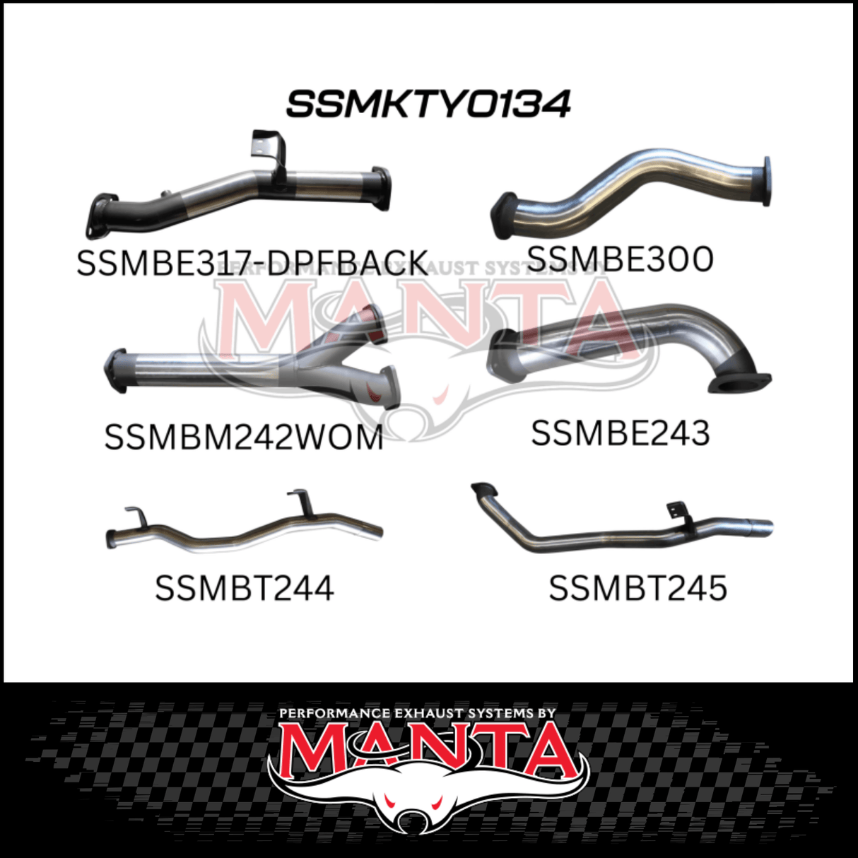 MANTA TWIN 3" DPF BACK EXHAUST SYSTEM FITS TOYOTA LANDCRUISER VDJ79R 4.5L V8 2016-2025