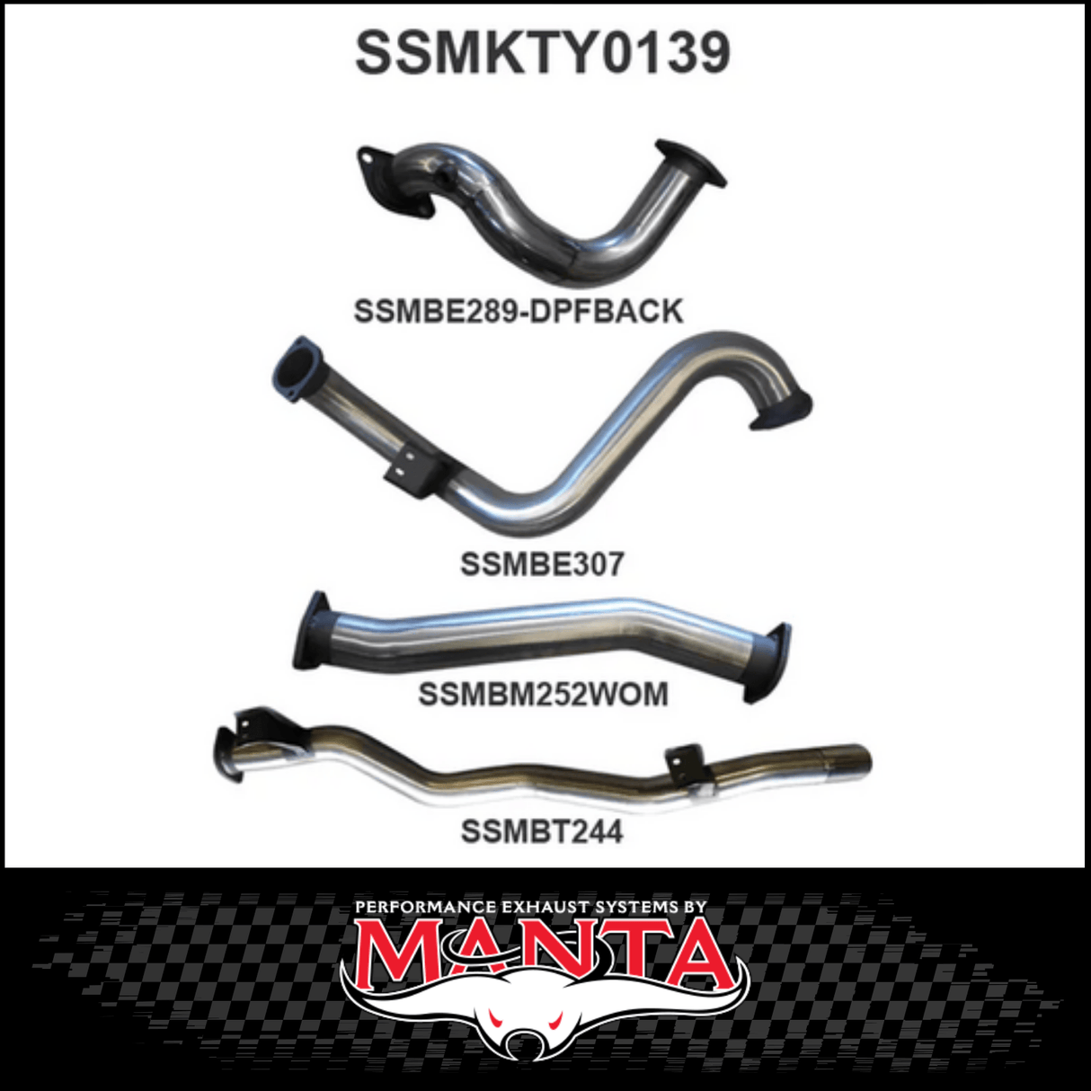 MANTA 3" DPF BACK EXHAUST SYSTEM FITS TOYOTA LANDCRUISER VDJ78R 4.5L V8 TROOP CARRIER 2016-2025