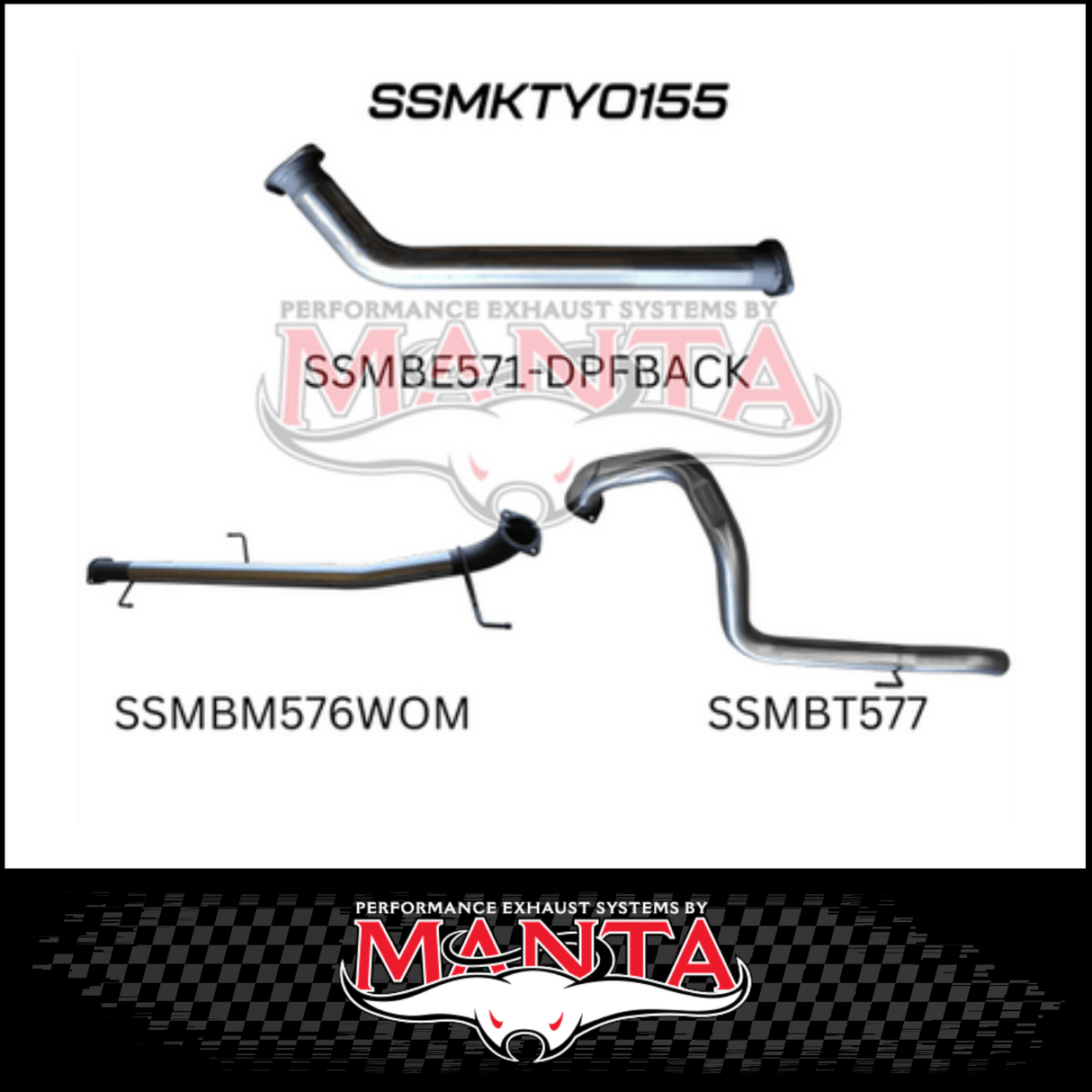 MANTA STAINLESS STEEL 3" DPF BACK EXHAUST SYSTEM FITS TOYOTA PRADO GDJ150R 2.8L 4CYL 6/2015-6/2024 (SSMKTY0155)