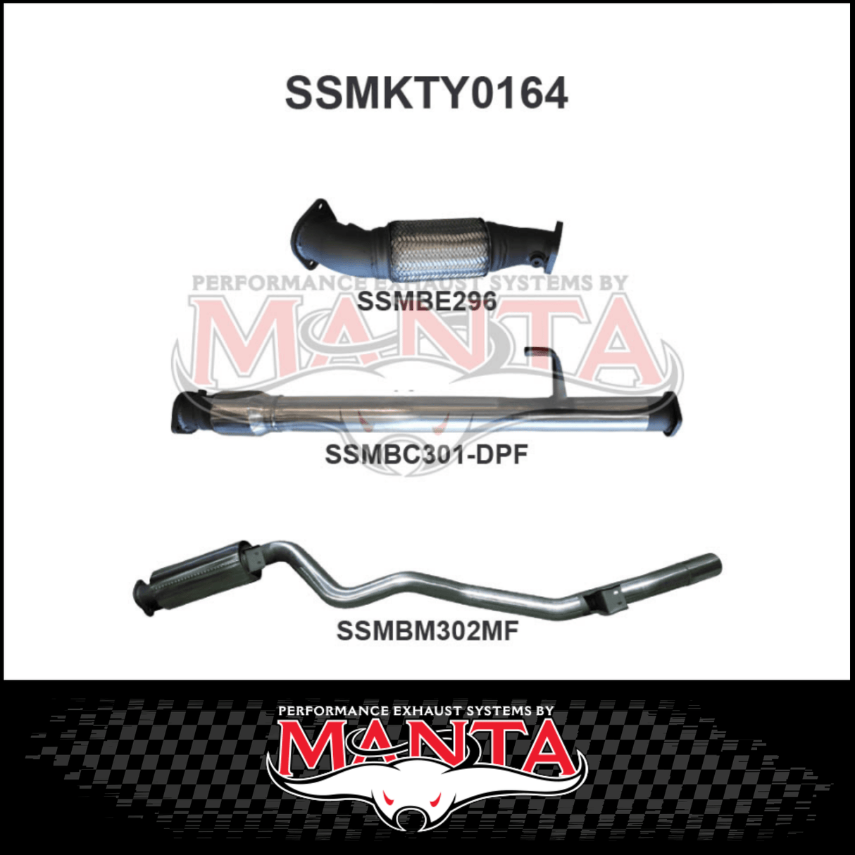 MANTA 3" STAINLESS STEEL TURBO BACK EXHAUST SYSTEM FITS TOYOTA LANDCRUISER VDJ76R 4.5L V8 WAGON 2016-2025