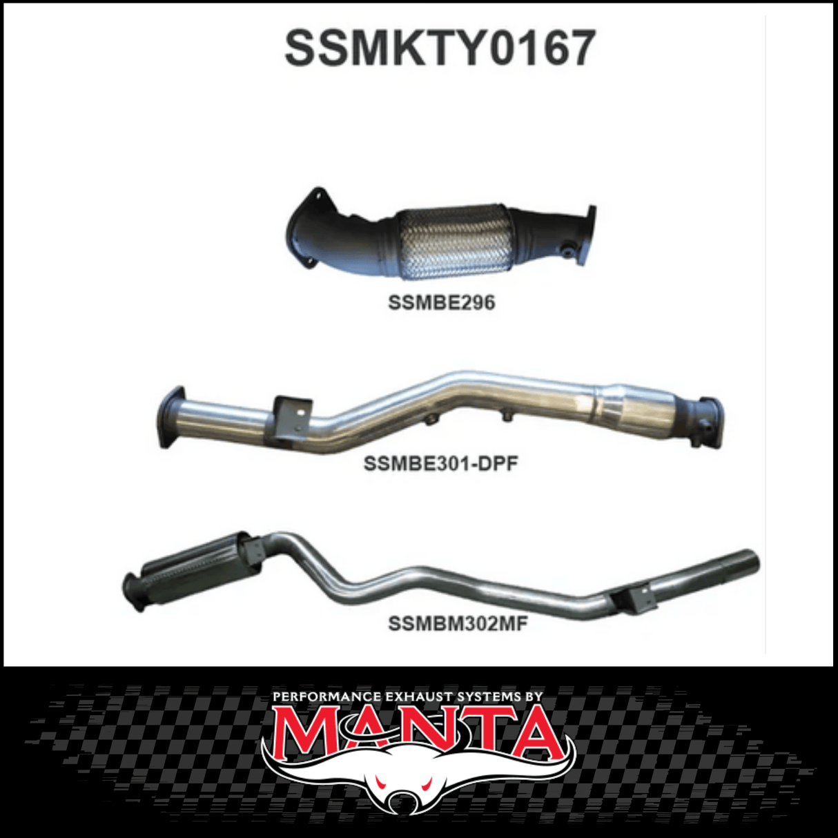 MANTA 3" STAINLESS STEEL TURBO BACK EXHAUST SYSTEM FITS TOYOTA LANDCRUISER VDJ76R 4.5L V8 WAGON 2016-2025