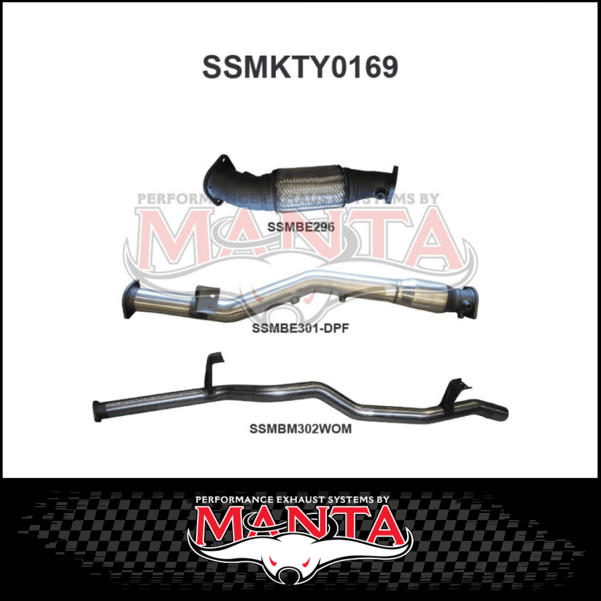 MANTA 3" STAINLESS STEEL TURBO BACK EXHAUST SYSTEM FITS TOYOTA LANDCRUISER VDJ76R 4.5L V8 WAGON 2016-2025