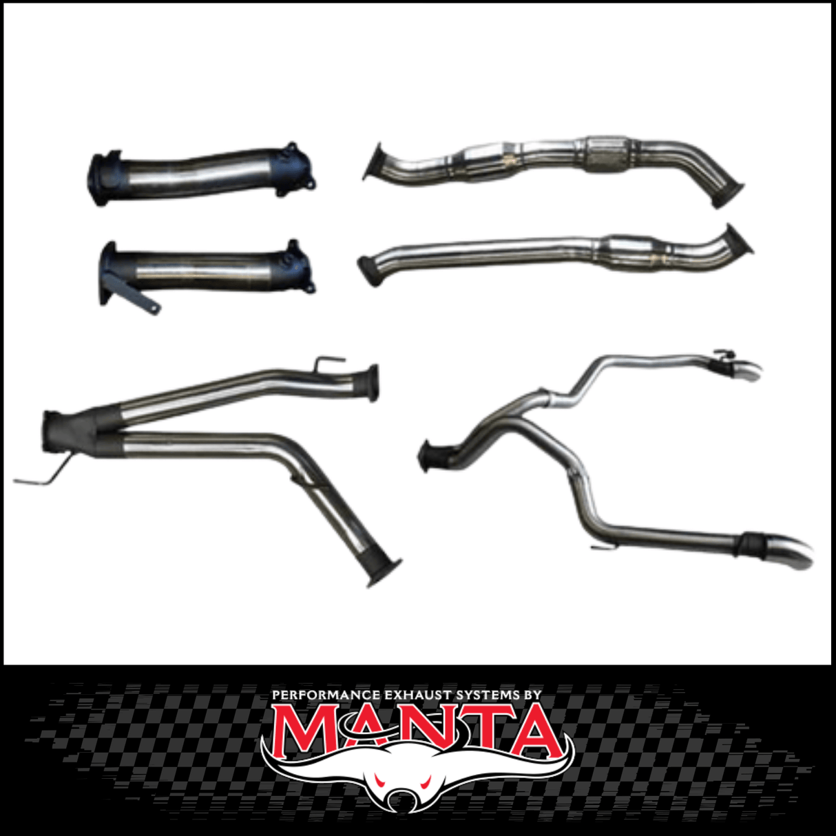 MANTA 3" TWIN TURBO BACK EXHAUST SYSTEM (L & R EXIT) FITS TOYOTA LANDCRUISER VDJ200R 4.5L V8 2015-2021
