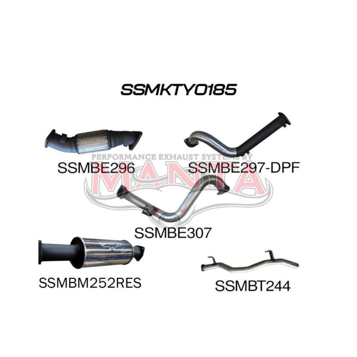 MANTA 3" TURBO BACK EXHAUST SYSTEM (DPF DELETE) FITS TOYOTA LANDCRUISER VDJ78R 4.5L V8 TROOP CARRIER 2016-2025