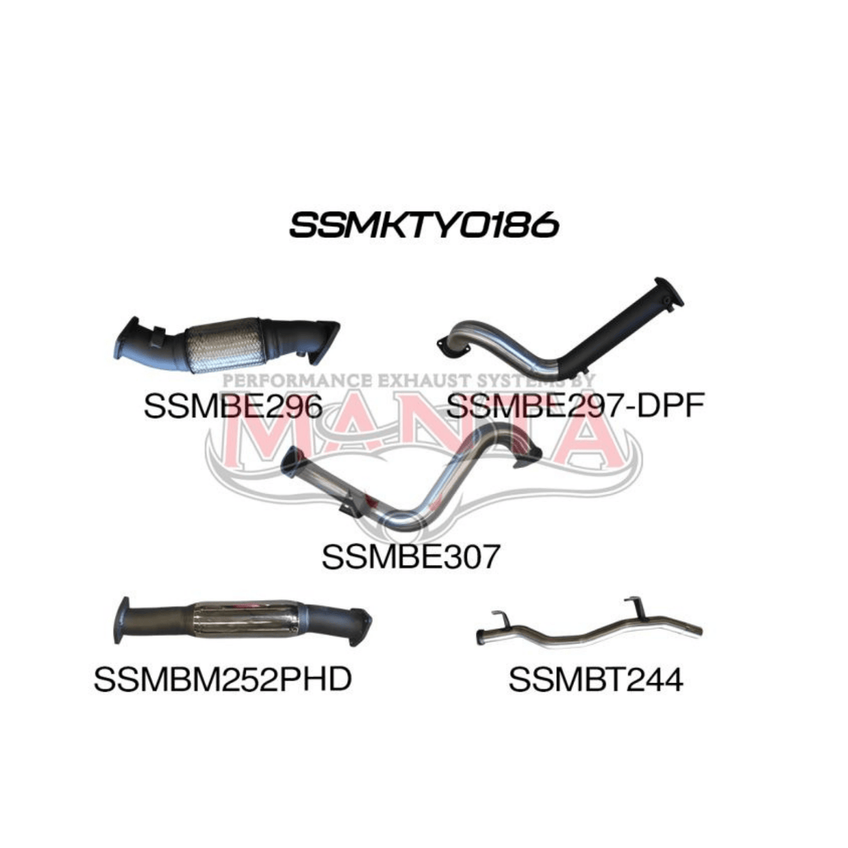 MANTA 3" TURBO BACK EXHAUST SYSTEM (DPF DELETE) FITS TOYOTA LANDCRUISER VDJ78R 4.5L V8 TROOP CARRIER 2016-2025