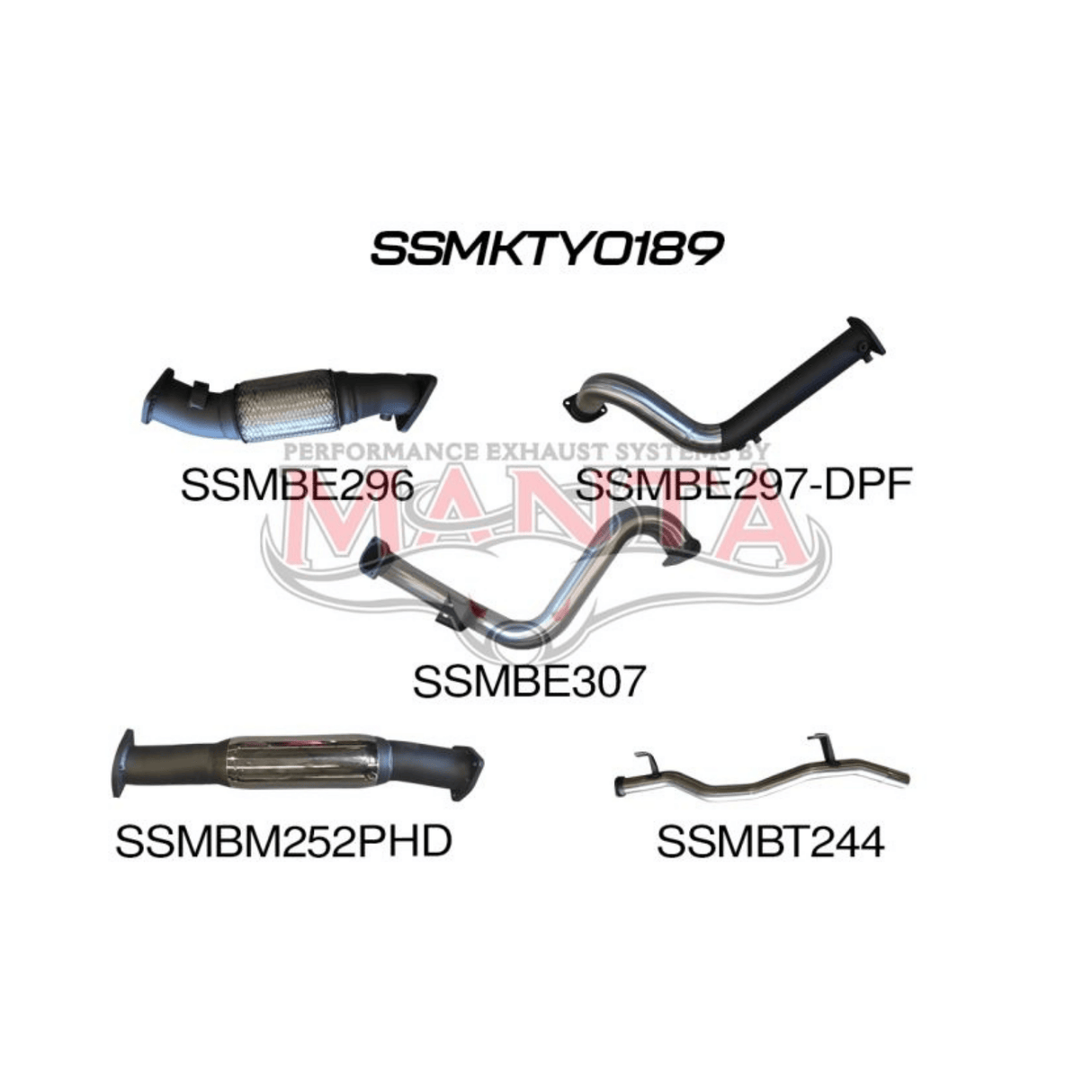 MANTA 3" TURBO BACK EXHAUST SYSTEM (DPF DELETE) FITS TOYOTA LANDCRUISER VDJ78R 4.5L V8 TROOP CARRIER 2016-2025
