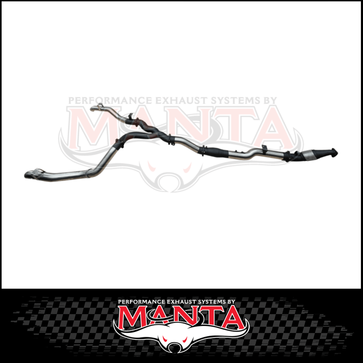 MANTA 4" STAINLESS STEEL DUAL TURBO BACK EXHAUST SYSTEM FITS TOYOTA LANDCRUISER VDJ79R 4.5L V8 2016-2025 - CAT/PIPE ONLY (SSMKTY0222)