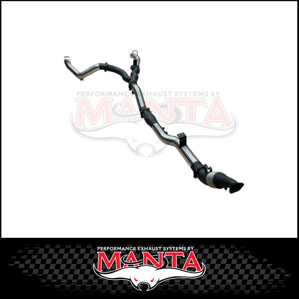 MANTA 4" STAINLESS STEEL DUAL TURBO BACK EXHAUST SYSTEM FITS TOYOTA LANDCRUISER VDJ79R 4.5L V8 2016-2025 - CAT/PIPE ONLY (SSMKTY0222)