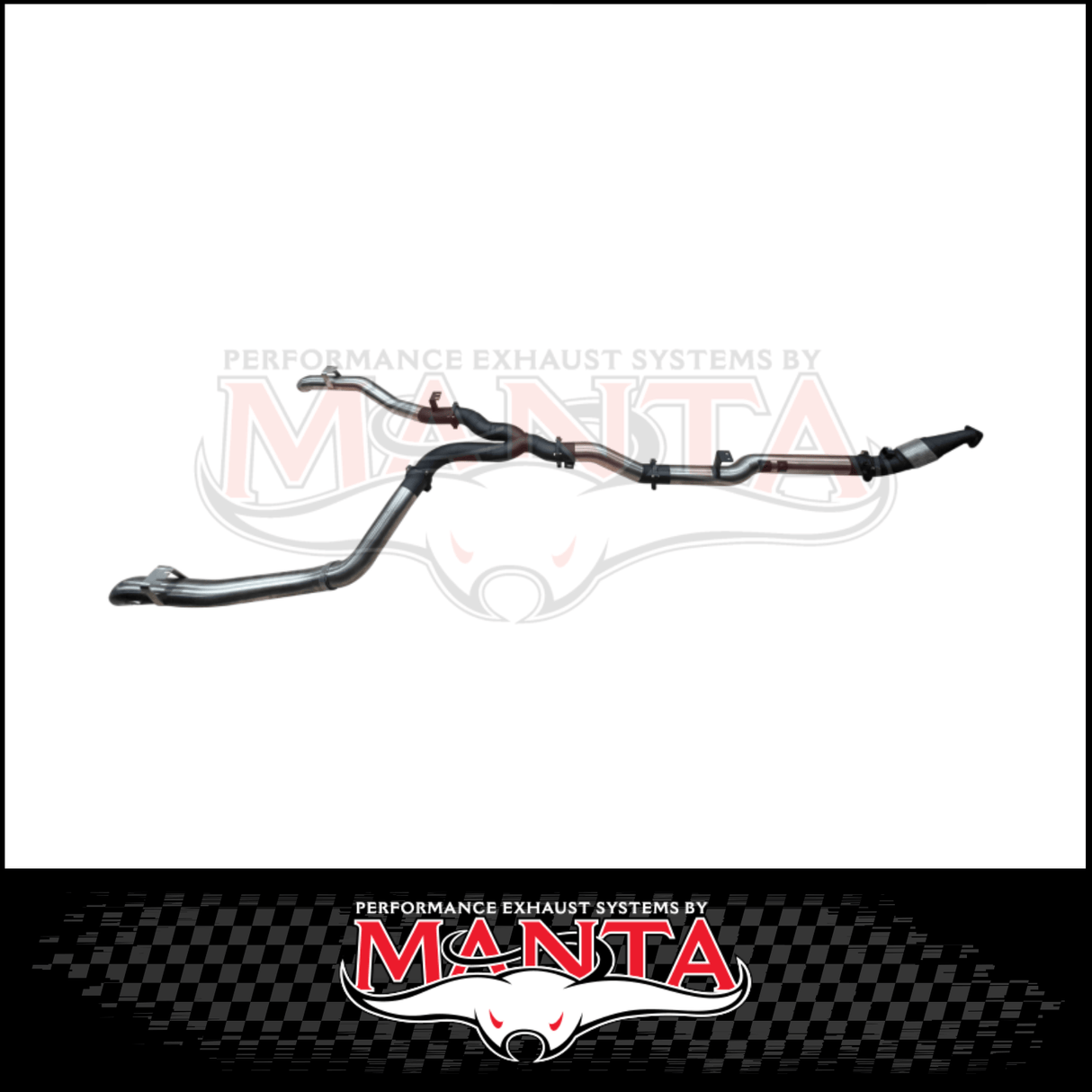 MANTA 4" STAINLESS STEEL DUAL TURBO BACK EXHAUST SYSTEM FITS TOYOTA LANDCRUISER VDJ79R 4.5L V8 2016-2025 - NO CAT/PIPE ONLY (SSMKTY0224)