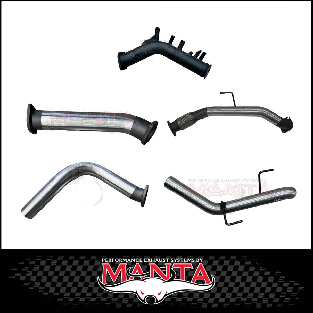 MANTA STAINLESS STEEL 3" TURBO BACK EXHAUST SYSTEM FITS TOYOTA PRADO GDJ251R 2.8L TD 6/2024-ON - NO CAT/PIPE ONLY (SSMKTY0505)