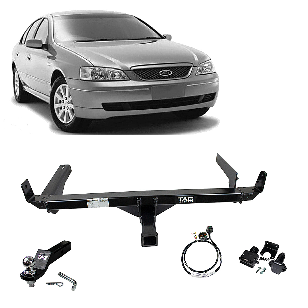 TAG HEAVY DUTY TOWBAR & WIRING KIT (2300KG) FITS FORD FALCON FG SEDAN 1/2008-10/2014 (NO REVERSE SENSORS)