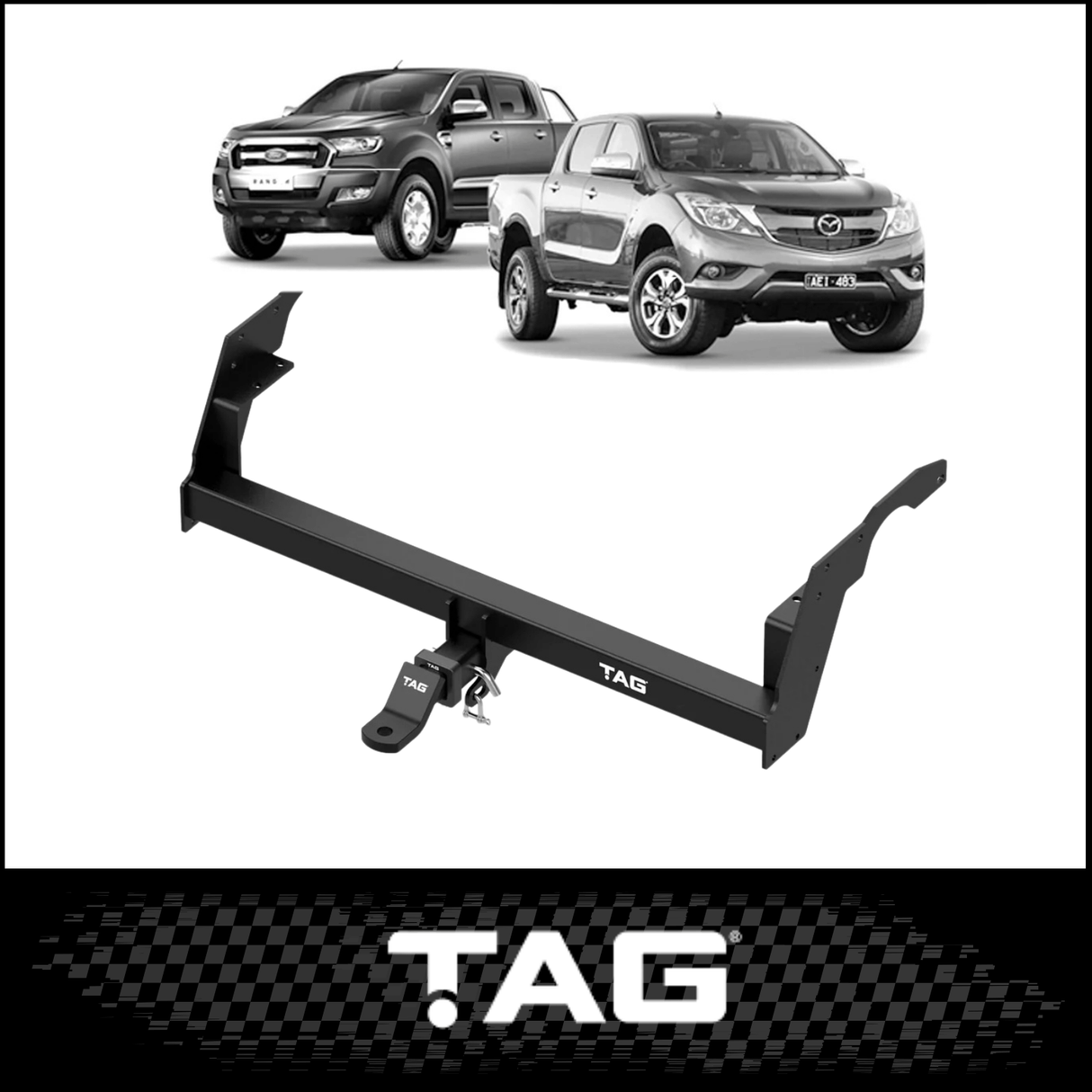 TAG HEAVY DUTY TOWBAR (3500KG) FITS MAZDA BT-50 UP UR 11/2011-10/2020 - STYLESIDE/TUB MODELS ONLY (T4F574)