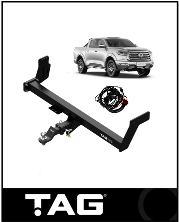 TAG HEAVY DUTY TOWBAR KIT (3000KG) FITS GREAT WALL CANNON NPW 9/2020-ON (T4G839-K201)