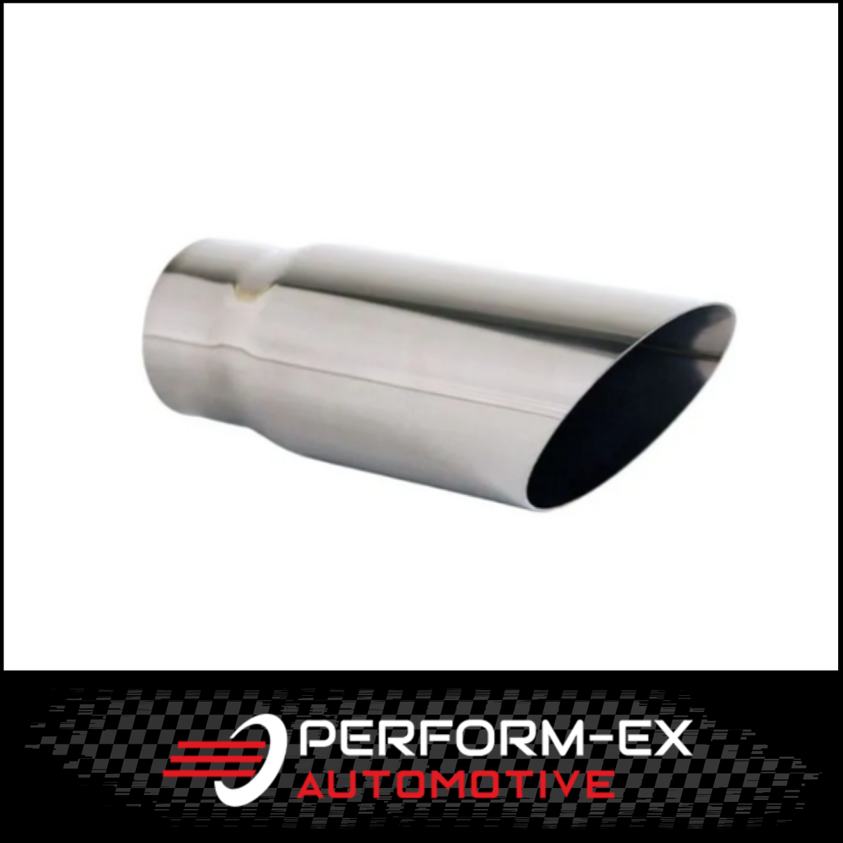 ANGLE CUT STAINLESS STEEL EXHAUST TIP - 2.25" INLET - 2.5" OUTLET (8" LONG)