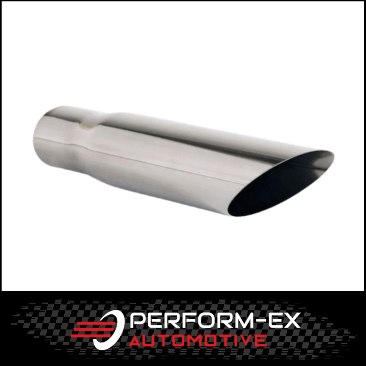 ANGLE CUT STAINLESS STEEL EXHAUST TIP - 2.5" INLET - 2.75" OUTLET (15" LONG)