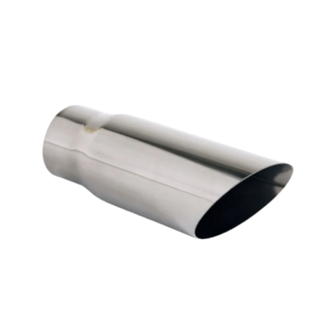 ANGLE CUT STAINLESS STEEL EXHAUST TIP - 3" INLET - 3.5" OUTLET (8" LONG)