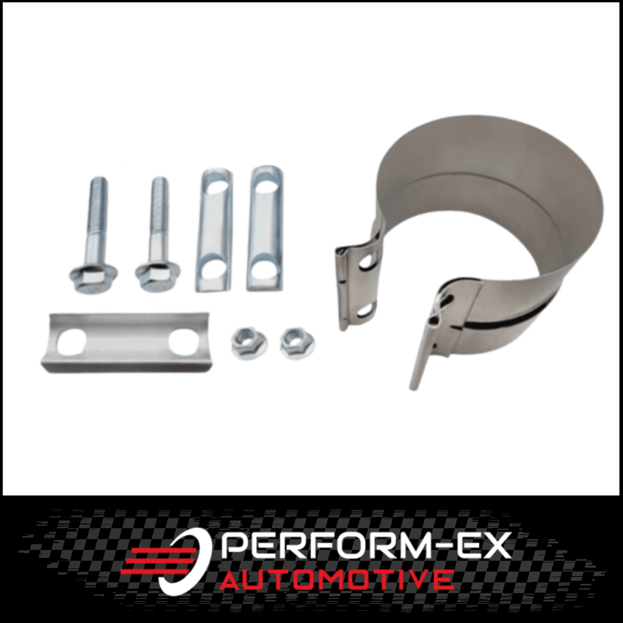 2.5" 63MM STAINLESS STEEL LAP BAND STYLE CLAMP (FLEX TO TUBE)