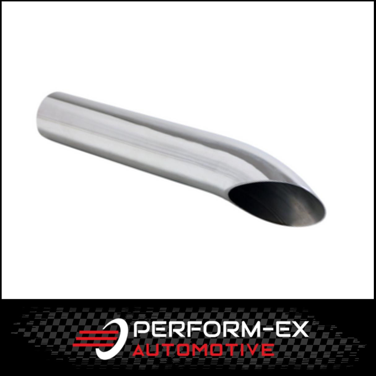 DROOPY STAINLESS STEEL EXHAUST TIP - 2.5" INLET - 2.5" OUTLET (12" LONG)