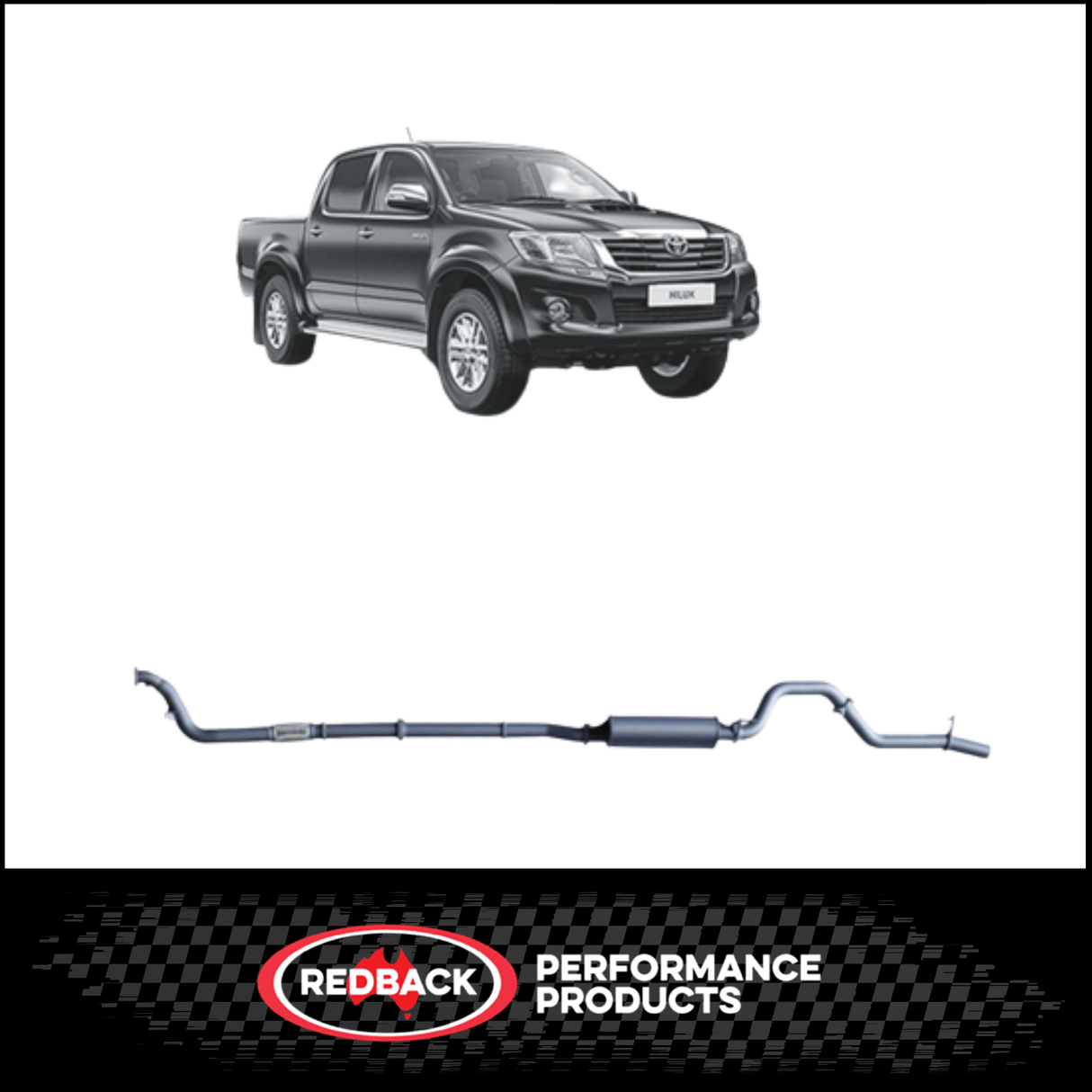 REDBACK 3" 409 STAINLESS STEEL TURBO BACK EXHAUST SYSTEM FITS TOYOTA HILUX KUN26R N70 2005-2015 - NO CAT/MUFFLER
