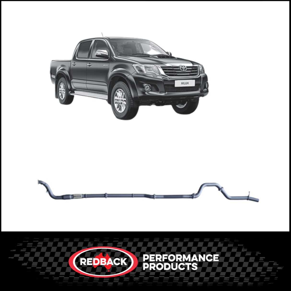 REDBACK 3" 409 STAINLESS STEEL TURBO BACK EXHAUST SYSTEM FITS TOYOTA HILUX KUN26R N70 2005-2015 - NO CAT/MUFFLER