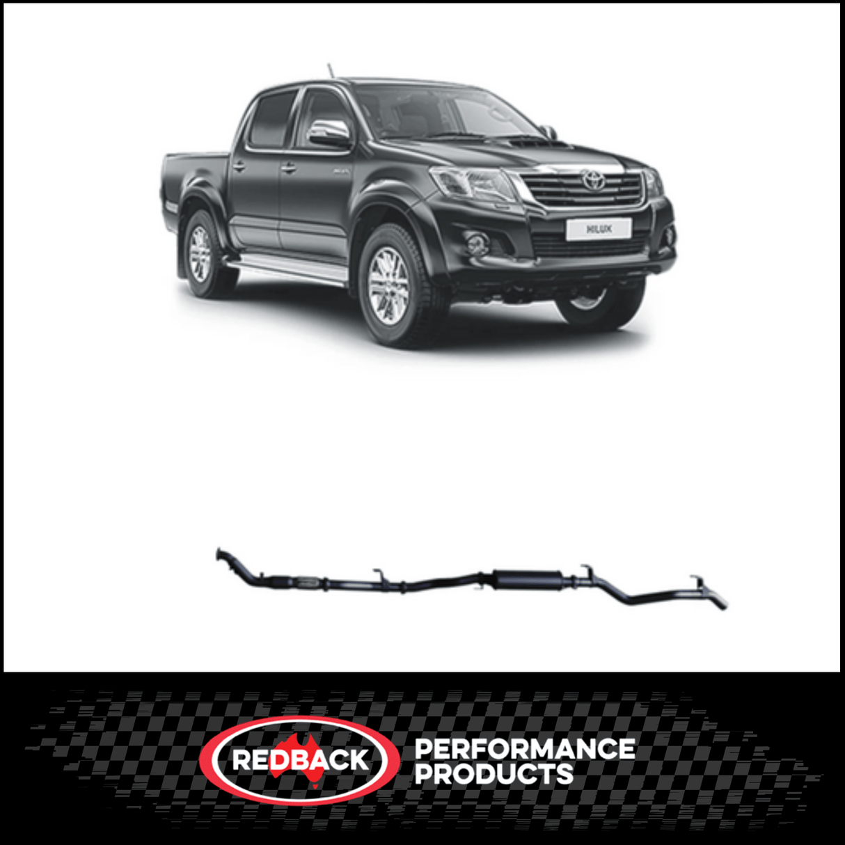 REDBACK 3" 409 STAINLESS STEEL TURBO BACK EXHAUST SYSTEM FITS TOYOTA HILUX KUN26R N70 2005-2015 - NO CAT/MUFFLER