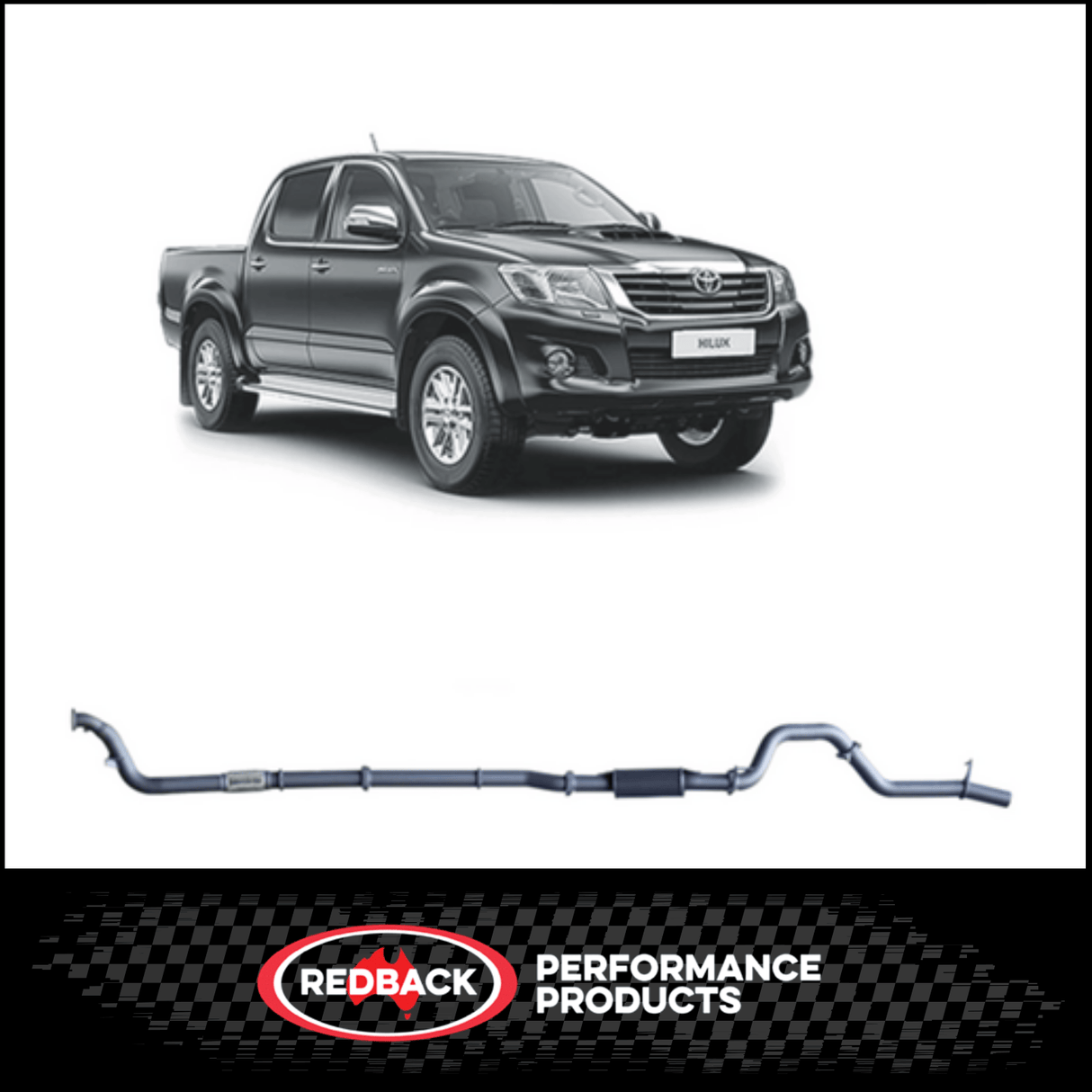 REDBACK 3" 409 STAINLESS STEEL TURBO BACK EXHAUST SYSTEM FITS TOYOTA HILUX KUN26R N70 2005-2015 - NO CAT/MUFFLER